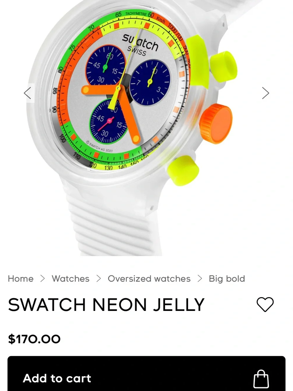 White Silicone Smartwatch with Rainbow Dial-Never Been Worn / Box included